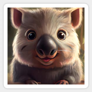 Ultra cute wombat joey Sticker